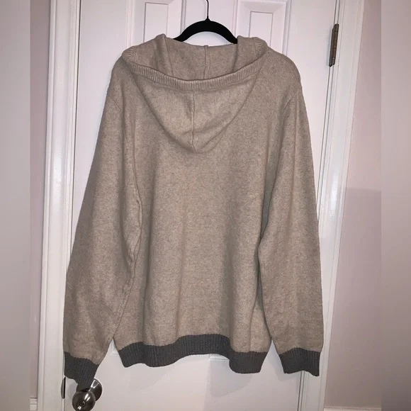 Goodfellow & Co. Soft men’s hooded sweater in Stucco & Gray size XL - Picture 5 of 9